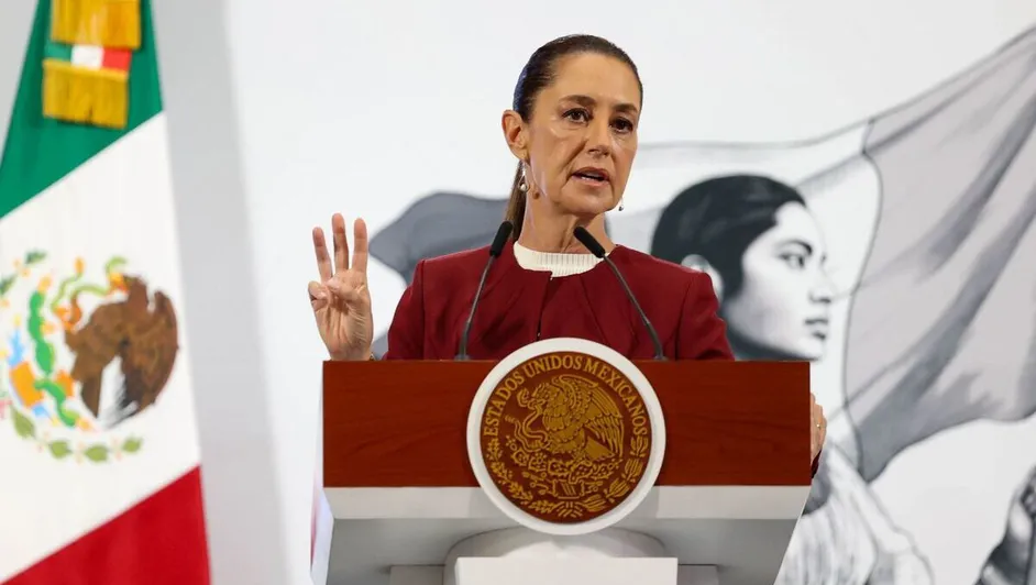Claudia Sheinbaum en conferencia de prensa desde Palacio Nacional. | Especial