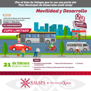 ¡Tu voz transforma Xalapa! Participa en la creación del Plan Municipal de Desarrollo 2026-2029.
