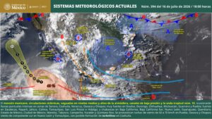 ALERTA METEOROLÓGICA: Se pronostican lluvias intensas, descargas eléctricas y posibles deslaves en Veracruz y varias regiones del país