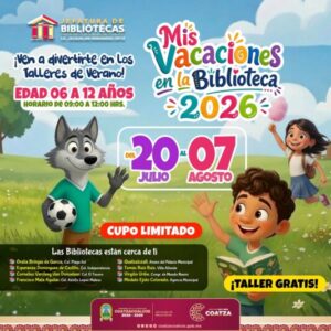 Con el respaldo del presidente municipal, Pedro Miguel Rosaldo García, el Gobierno de Coatzacoalcos impulsa una amplia oferta de cursos y talleres de verano que brindarán a niñas y niños espacios de aprendizaje, recreación y sano esparcimiento durante el periodo vacacional