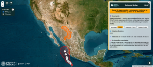 Huracán Vance y sistemas atmosféricos provocarán lluvias intensas, fuertes vientos y oleaje elevado en México